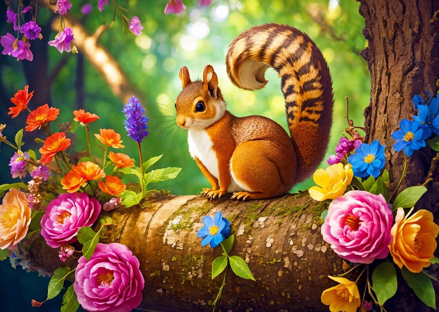Blüten-Eichhörnchen