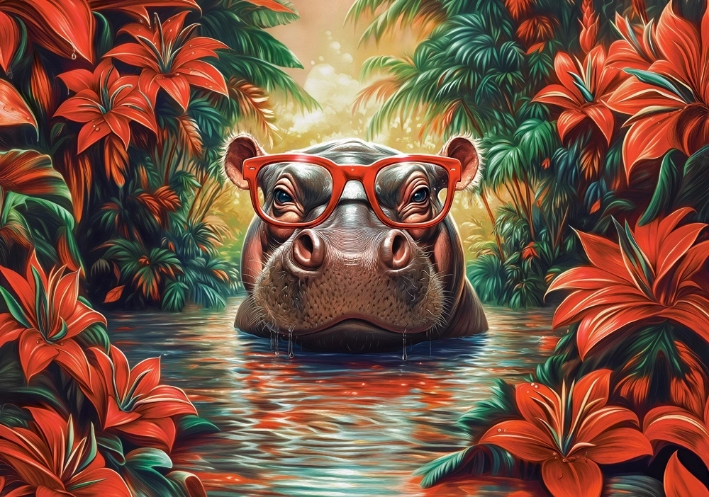 Hippo Relaxation - 500 Teile