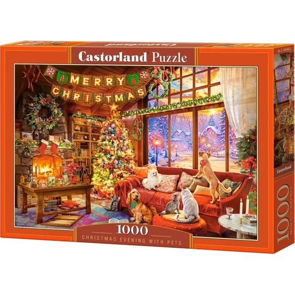 Christmas Evening with Pets - 1000 Teile