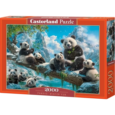 Pandas' Winter Fun - 2000 Teile