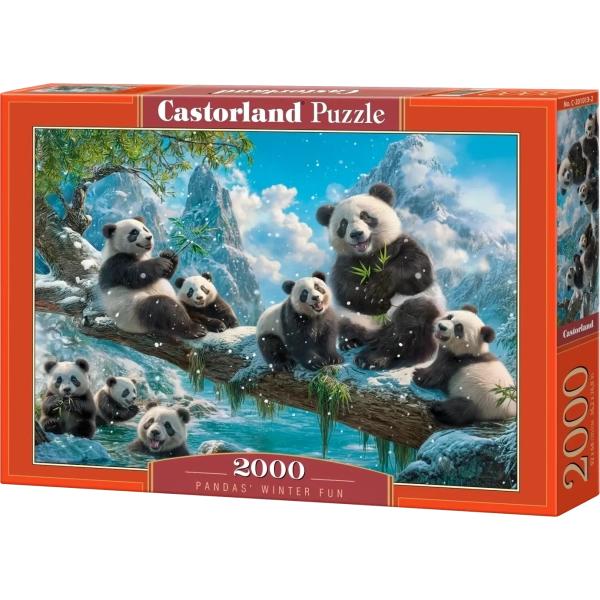 Pandas' Winter Fun - 2000 Teile