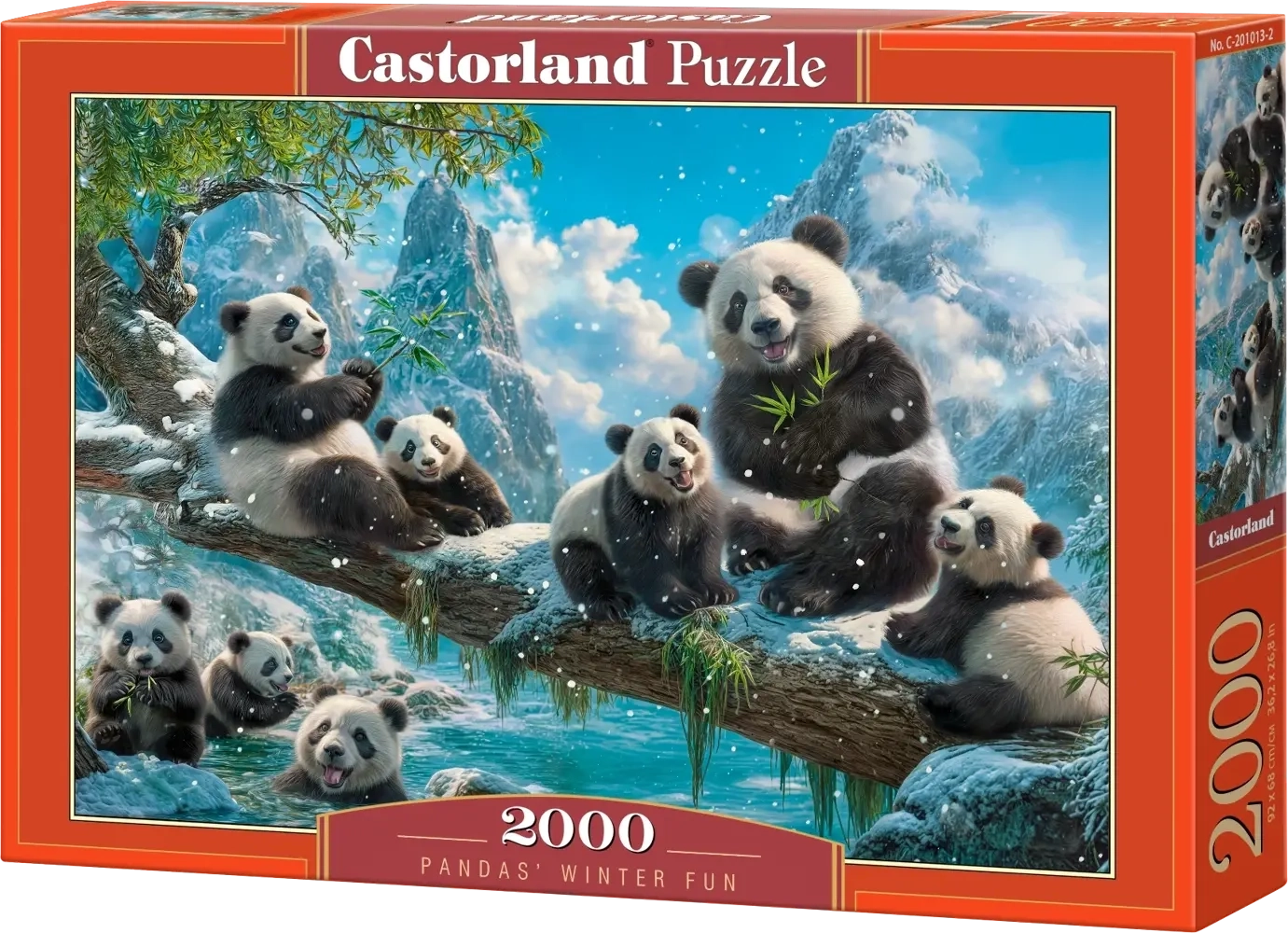 Pandas' Winter Fun - 2000 Teile
