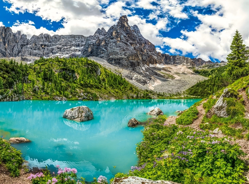 Lake Sorapis, Alps, Italy - 2000 Teile