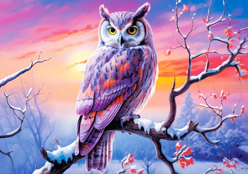Owl's Perfect Evening - 500 Teile
