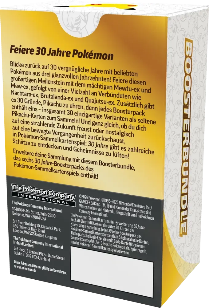 30th Celebration Booster Bundle - DE