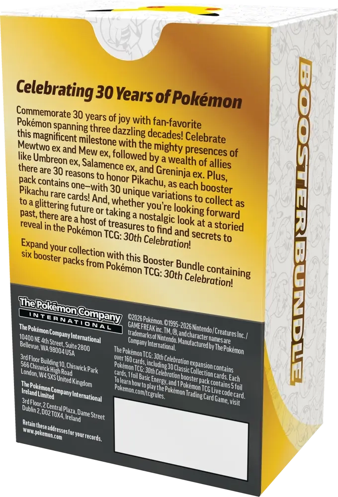 30th Celebration Booster Bundle - EN