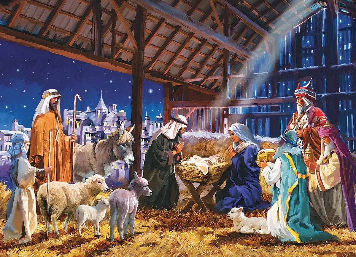 Weihnachtskrippe - 1000 Teile