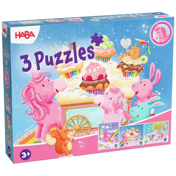 Puzzles Einhorn Glitzerglück - 12/15/18 Teile
