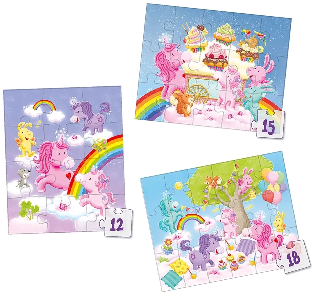 Puzzles Einhorn Glitzerglück - 12/15/18 Teile