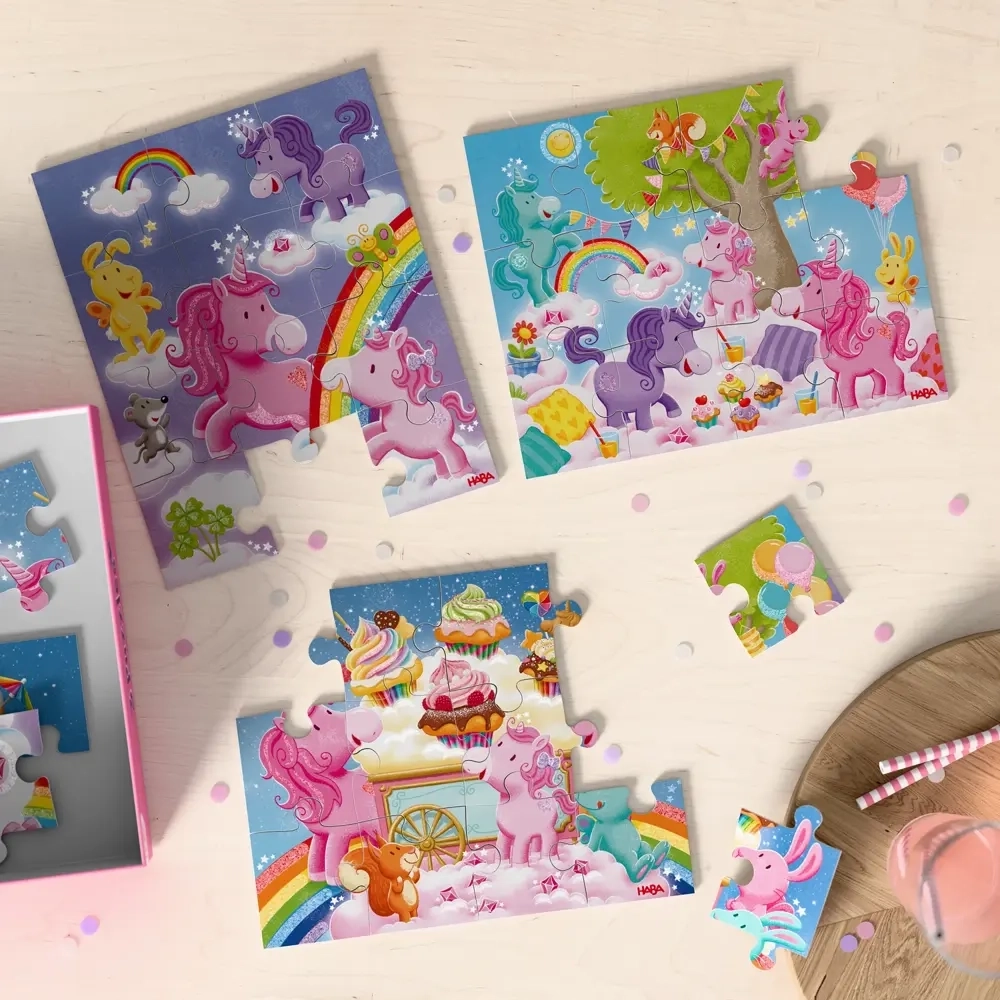 Puzzles Einhorn Glitzerglück - 12/15/18 Teile