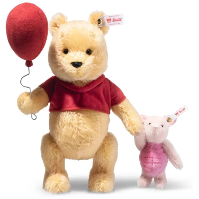 Disney Winnie Puuh und Ferkel Plüsch-Set - 100. Jubiläum - 23 cm