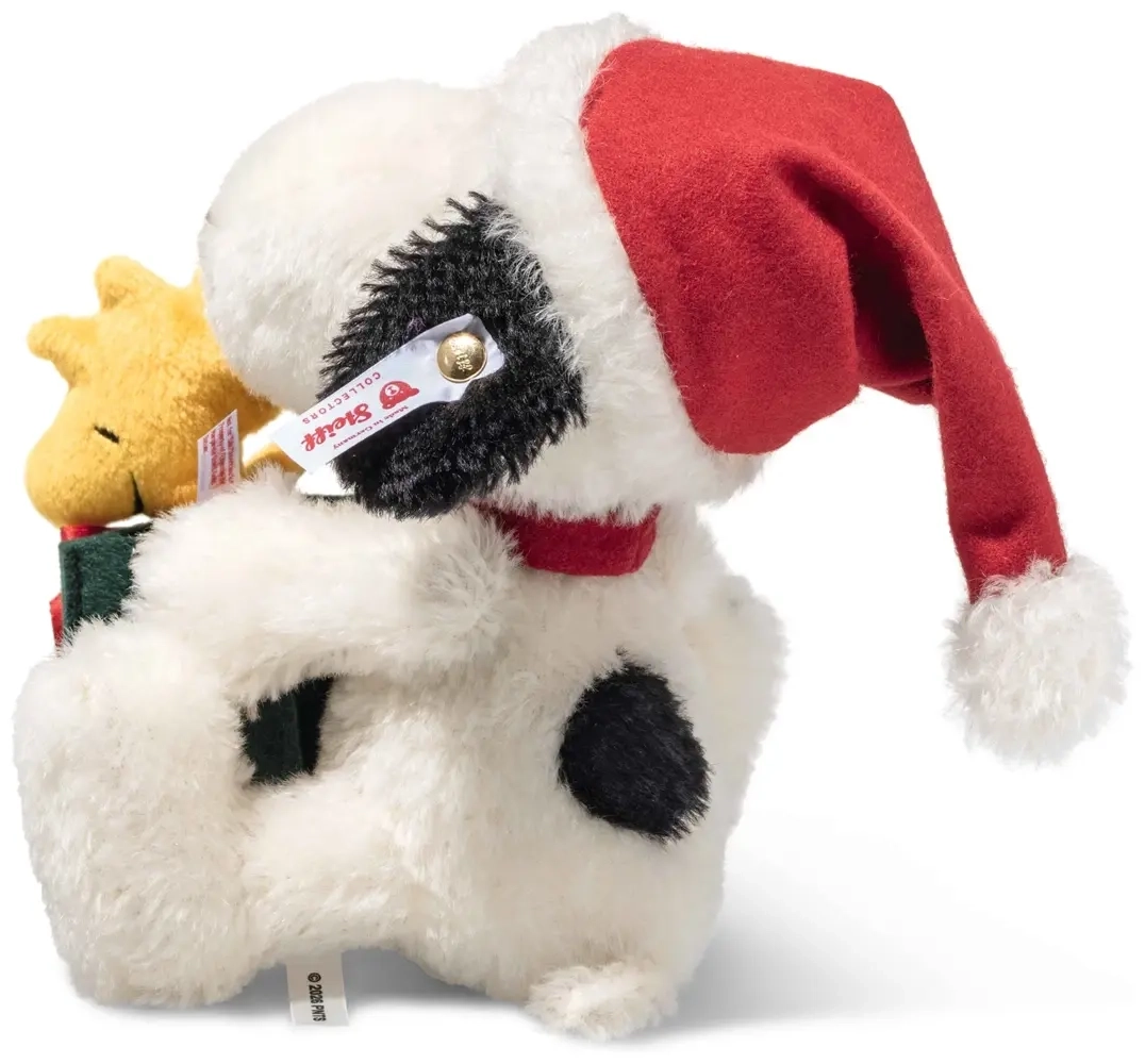 Peanuts Plüschtier Snoopy mit Woodstock - Weihnachtsedition - 16 cm