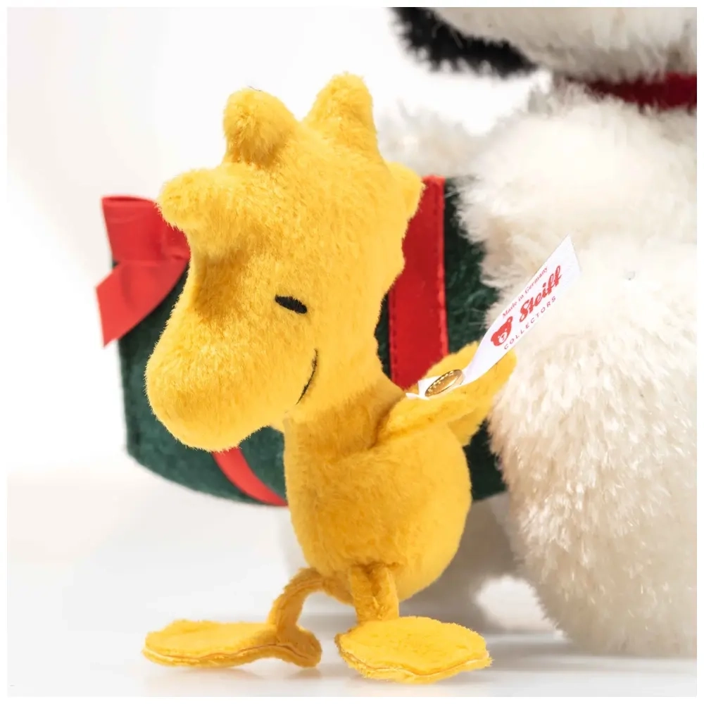 Peanuts Plüschtier Snoopy mit Woodstock - Weihnachtsedition - 16 cm