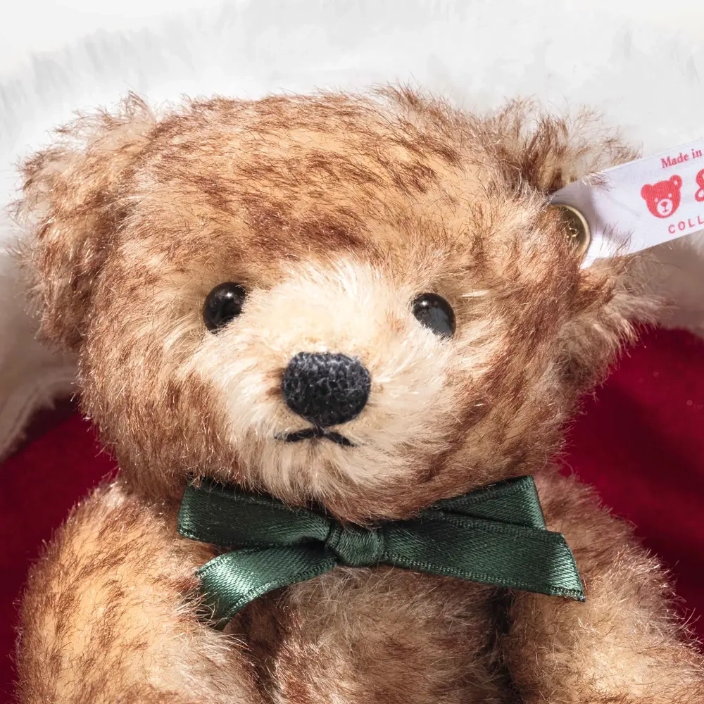 Igel und Teddybär in Weihnachtsmütze - 14 cm