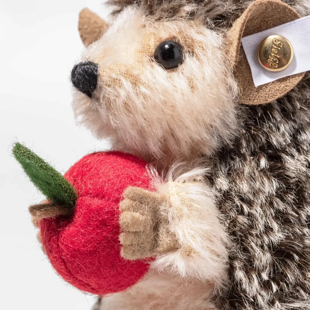 Igel und Teddybär in Weihnachtsmütze - 14 cm