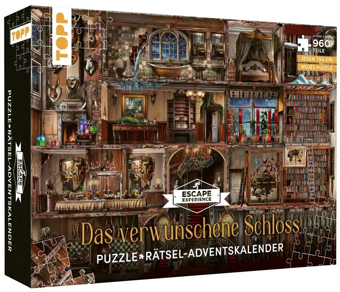 Puzzle-Rätsel-Adventskalender: Das verwunschene Schloss - DE