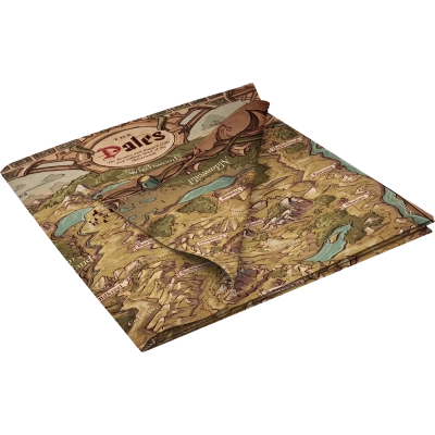 Legend in the Mist RPG - Cloth Map of the Dales - EN