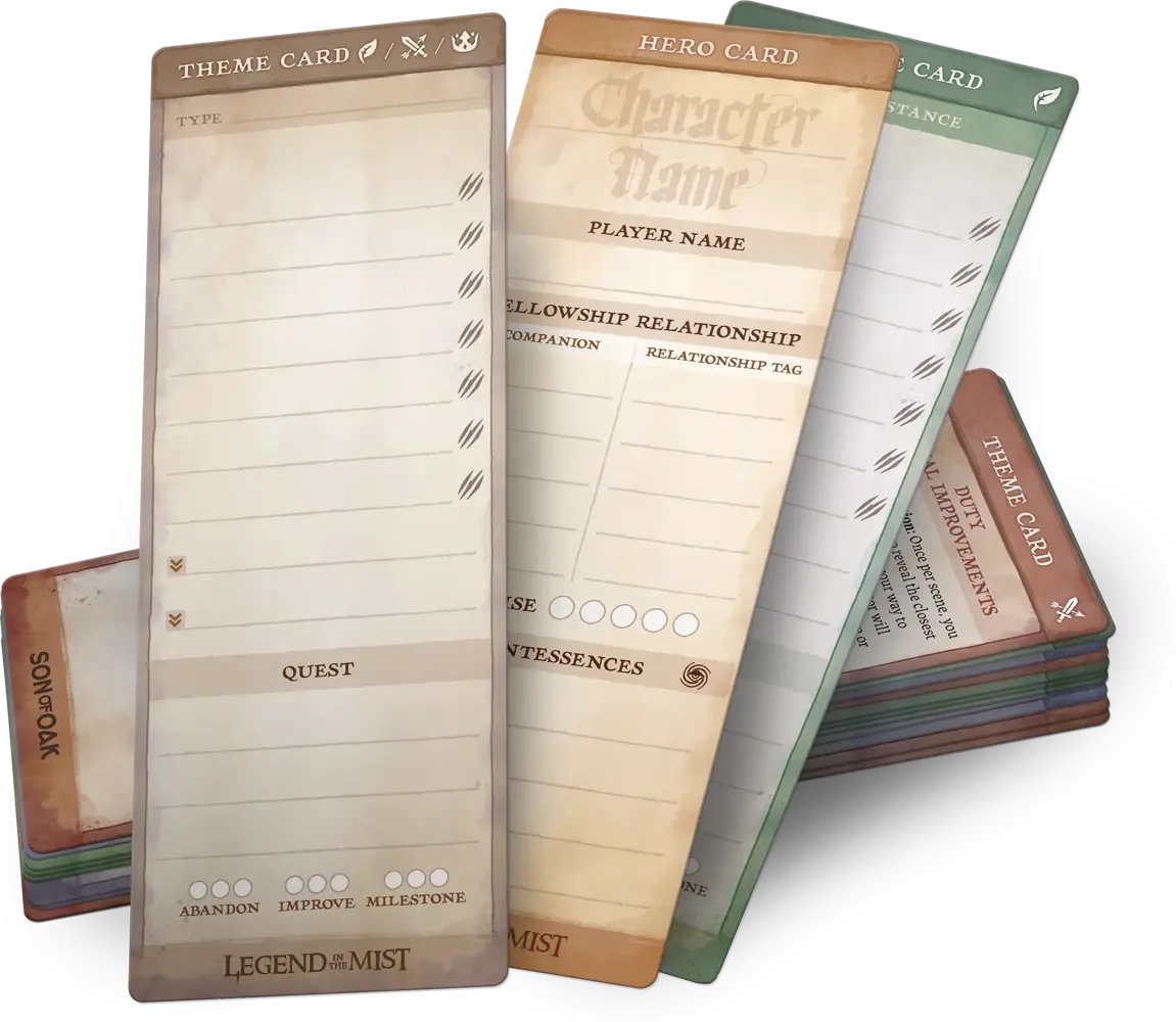 Legend in the Mist RPG - Theme Cards - 60 Karten - EN