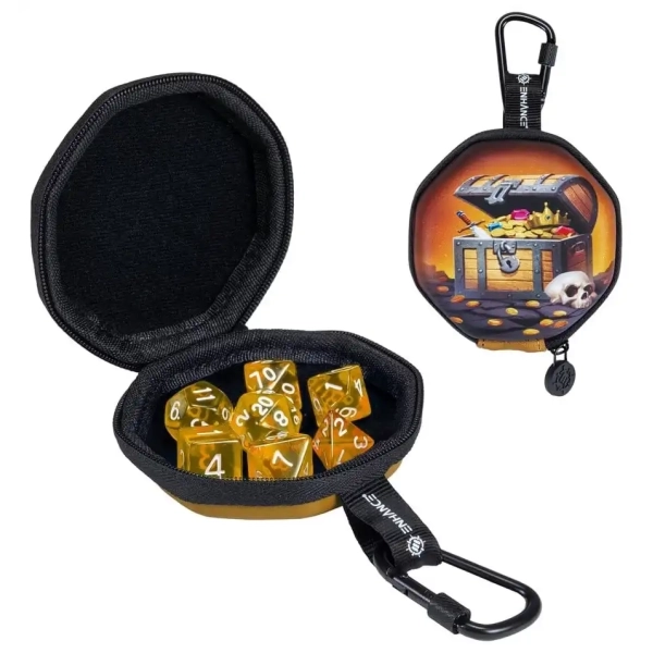 RPG-Würfelset mit Etui - Treasure Tan - 7 Würfel