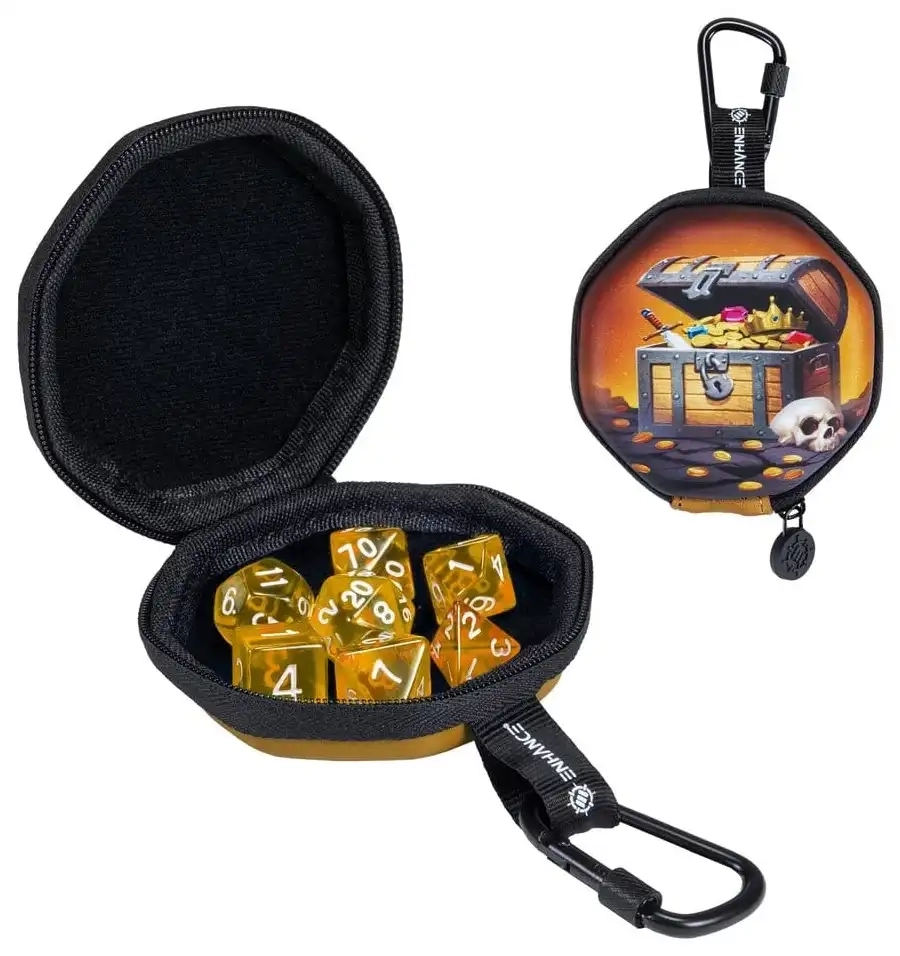RPG-Würfelset mit Etui - Treasure Tan - 7 Würfel