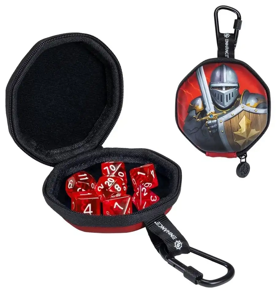RPG-Würfelset mit Etui - Knight Rot - 7 Würfel