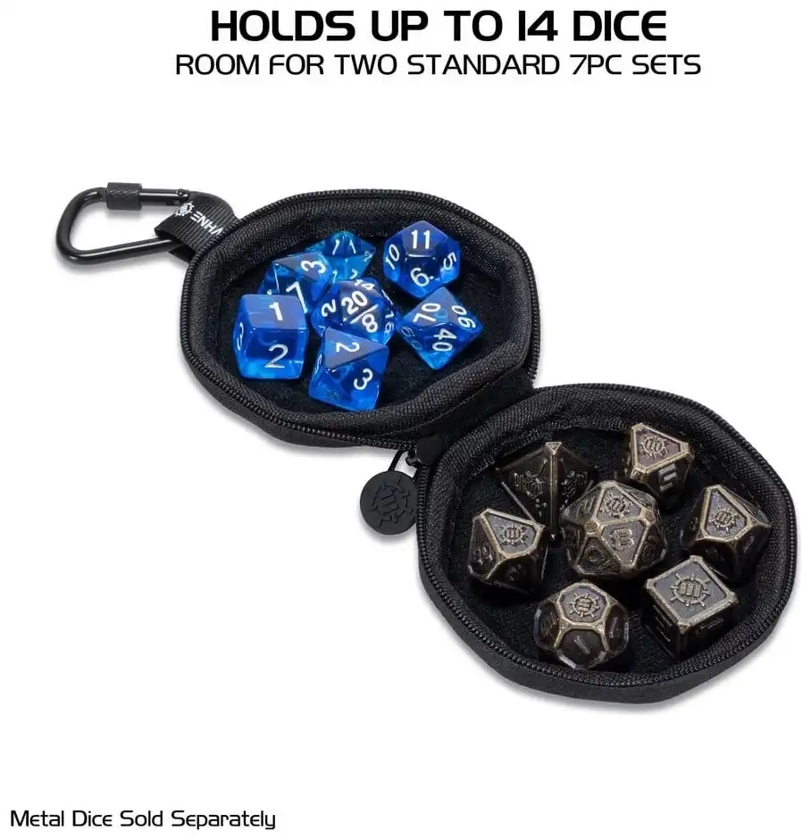 RPG-Würfelset mit Etui - Wizard Blau - 7 Würfel