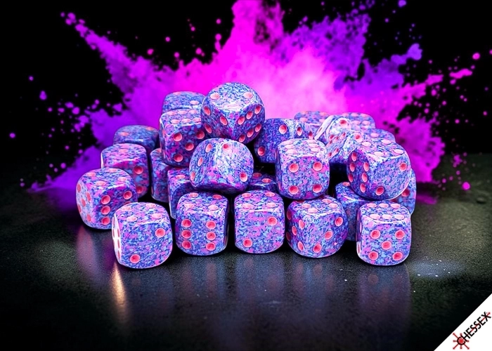 Speckled Purple Passion Würfelset - 12 mm - 36 W6