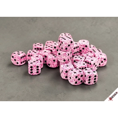 Speckled Pink Würfelset - 12 mm - 36 W6