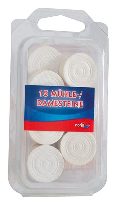 Dame & Mühlesteine Holz weiss - 25mm