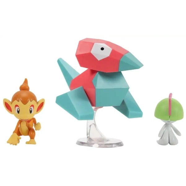 Pokémon Battle Figure Set - Panflam, Trasla & Porygon - 3er-Pack