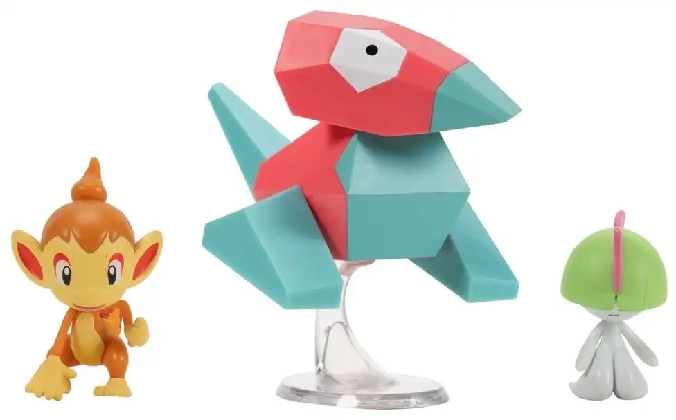 Pokémon Battle Figure Set - Panflam, Trasla & Porygon - 3er-Pack