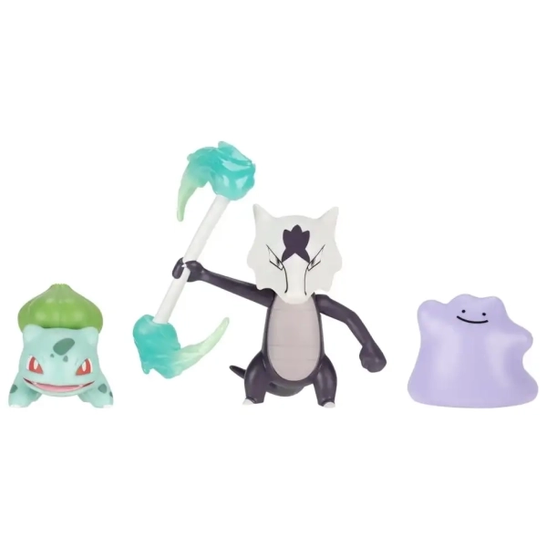 Pokémon Battle Figure Set - Bisasam, Ditto & Alola-Knogga - 3er-Pack