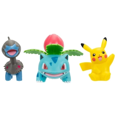 Pokémon Battle Figure Set - Pikachu, Kapuno & Bisaknosp - 3er-Pack
