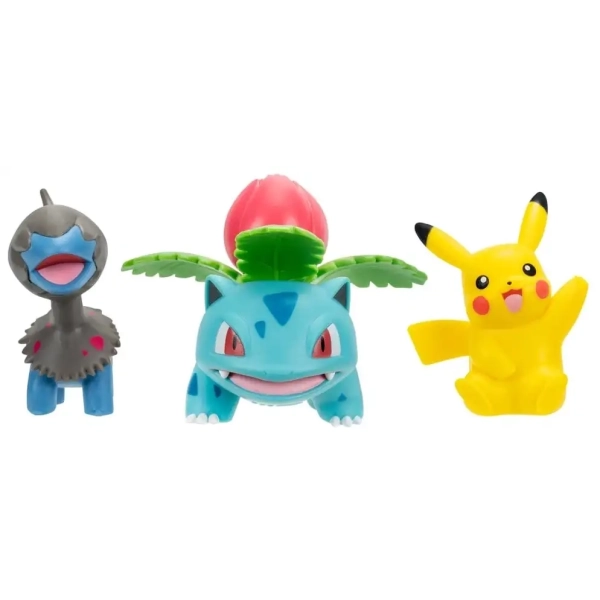 Pokémon Battle Figure Set - Pikachu, Kapuno & Bisaknosp - 3er-Pack