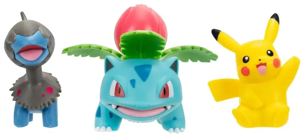 Pokémon Battle Figure Set - Pikachu, Kapuno & Bisaknosp - 3er-Pack