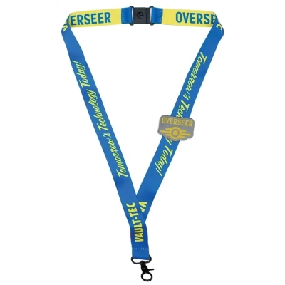 Fallout Vault-Tec Overseer Schlüsselband & Ansteck-Pin Set