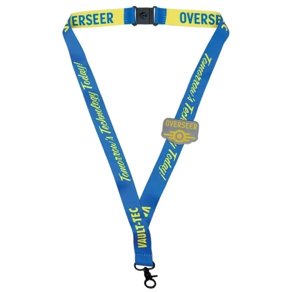 Fallout Vault-Tec Overseer Schlüsselband & Ansteck-Pin Set