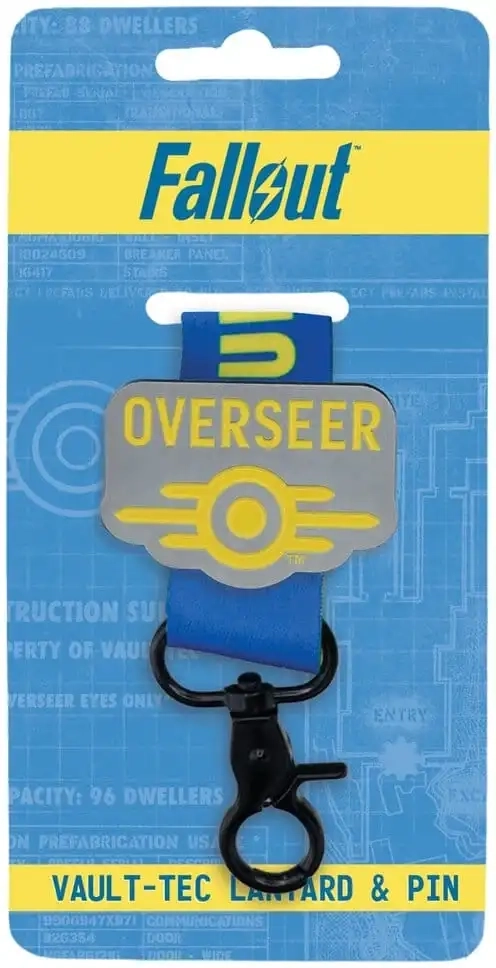 Fallout Vault-Tec Overseer Schlüsselband & Ansteck-Pin Set