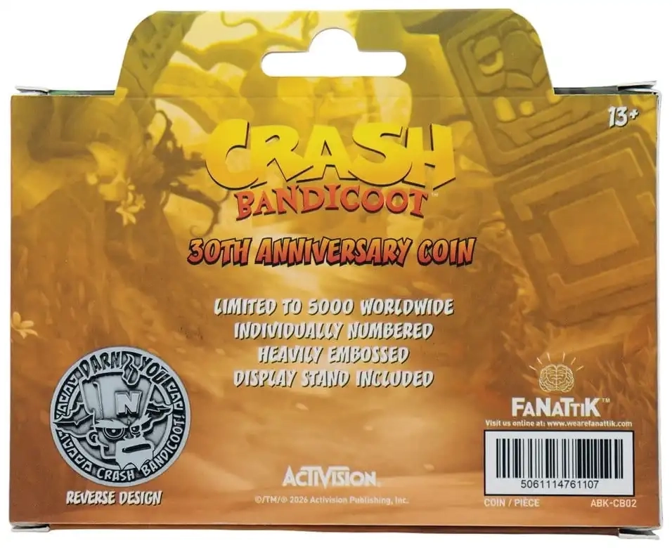 Crash Bandicoot Präsentationsmünze - 30th Anniversary - Limited Edition