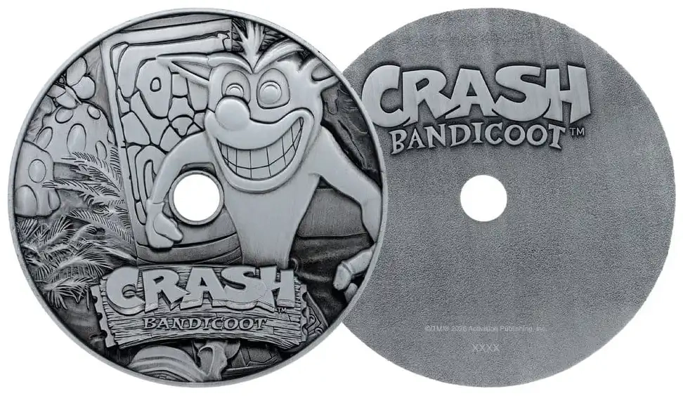 Crash Bandicoot Metall-CD-ROM-Replik - Limited Edition - 11 cm