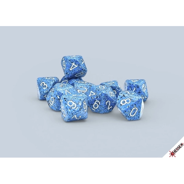 Speckled Ocean Stone Würfelset - 10 W10