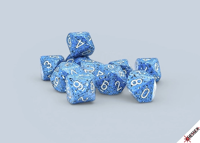 Speckled Ocean Stone Würfelset - 10 W10
