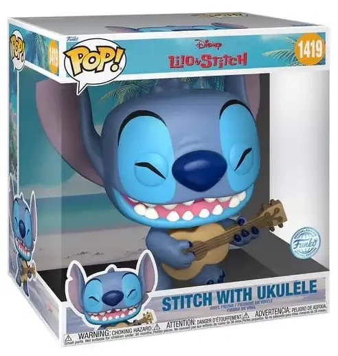 Lilo & Stitch - Funko POP! Jumbo Stitch with Ukulele - 25 cm