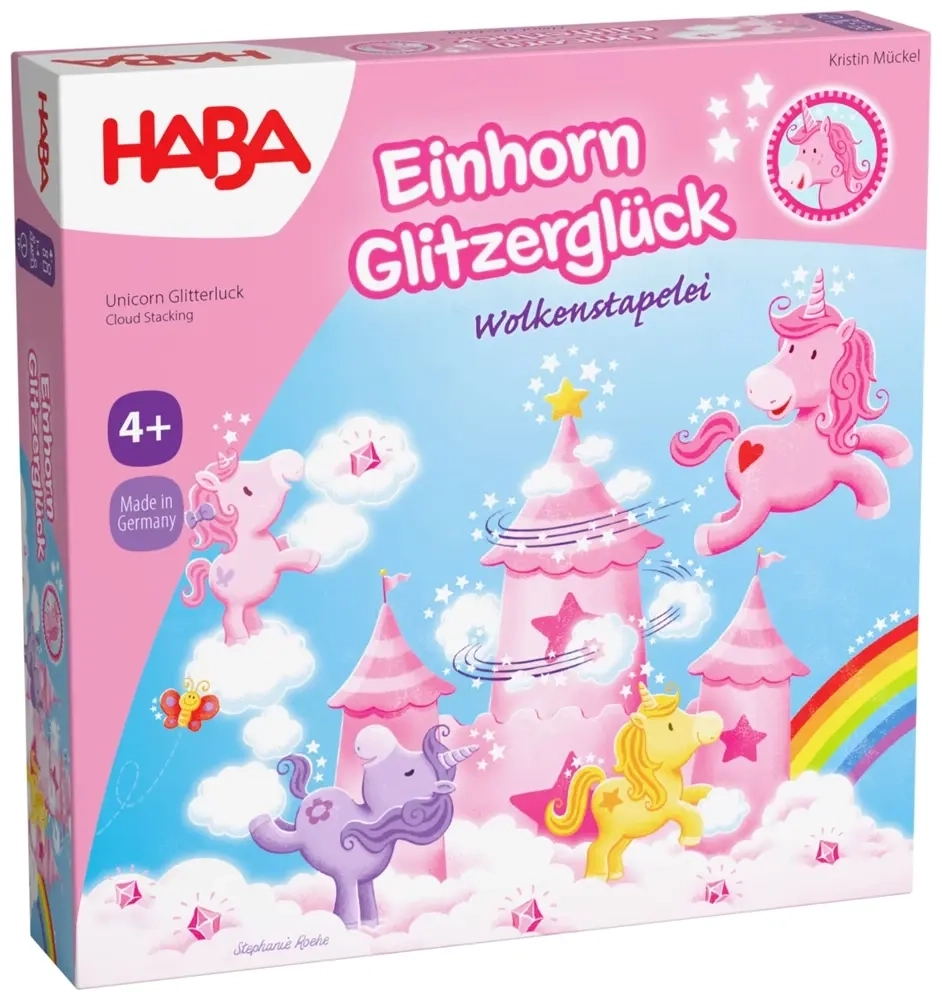 Einhorn Glitzerglück - Wolkenstapelei - DE/EN