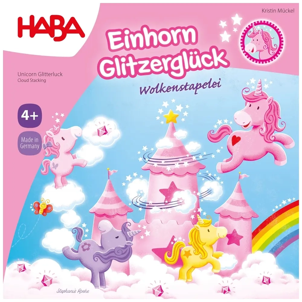 Einhorn Glitzerglück - Wolkenstapelei - DE/EN