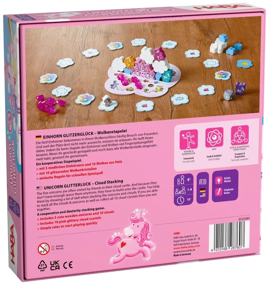Einhorn Glitzerglück - Wolkenstapelei - DE/EN