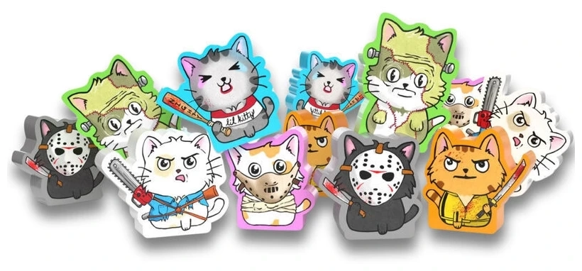 Cats vs Cucumbers - Killer Kitten Meeple Set
