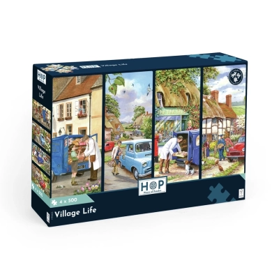 Village Life - 4 Puzzles à 500 Teile