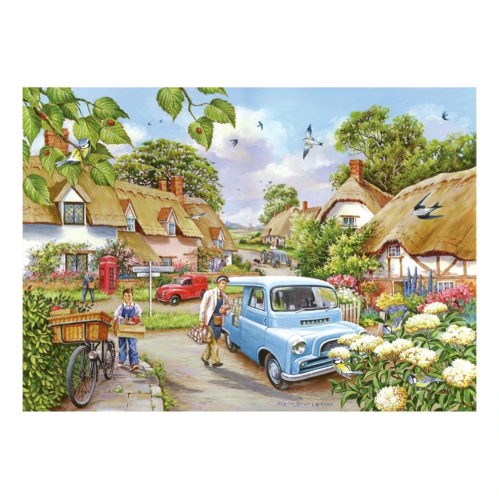 Village Life - 4 Puzzles à 500 Teile