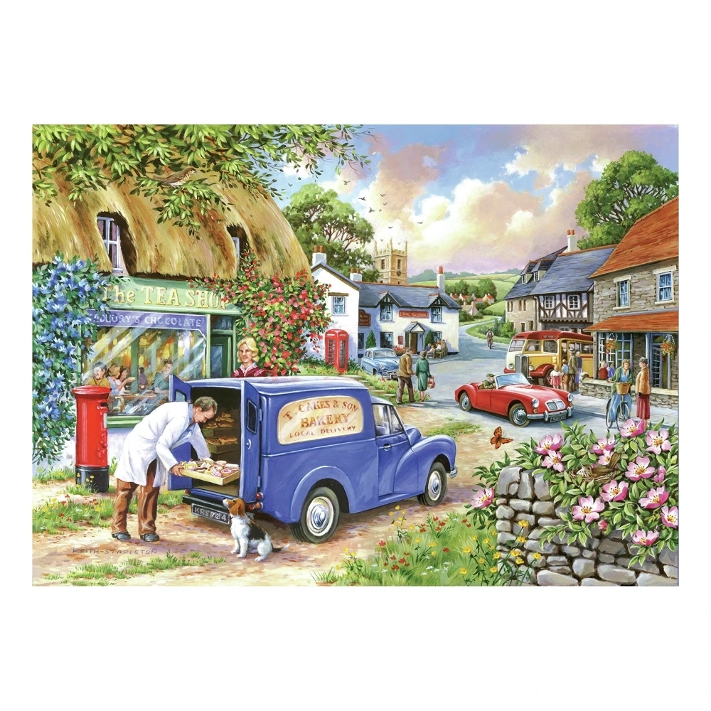 Village Life - 4 Puzzles à 500 Teile